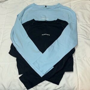 Alphalete Cropped Long Sleeve Workout Shirts